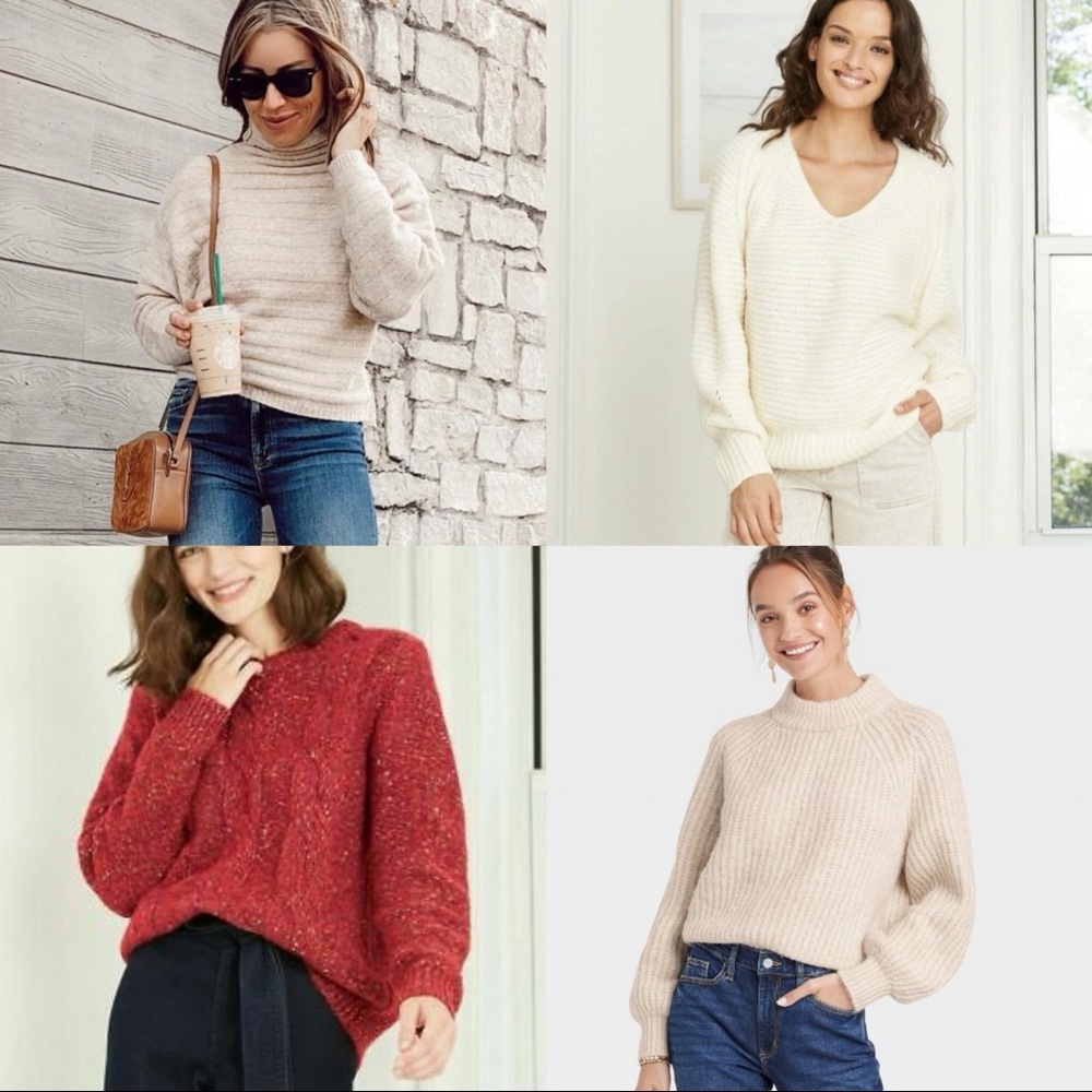 Sweater Bundle- 4 Medium Target Brand Sweaters